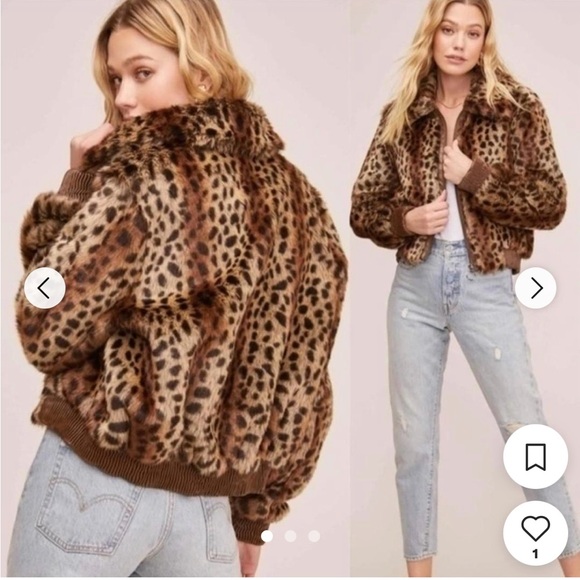 Astr Jackets & Blazers - ASTR The Label Women’s Leopard Print Remy Faux Fur Coat Sexy Zip Up Rivbed Cuffs